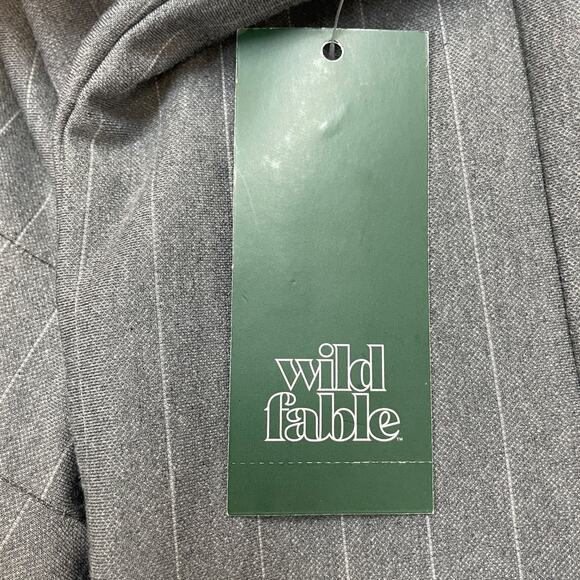 Wild Fable Women's Tube Mini Bodycon Suiting Dress Gray Pinstripe Size XXL - Picture 4 of 6